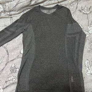 Figs Gray Long Sleeve Tee